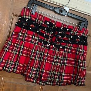 Red Plaid Tripp Mini Skirt Size M